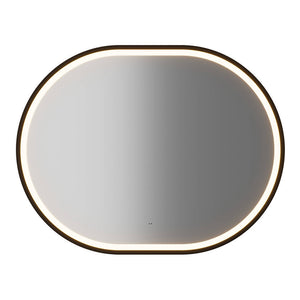 Newport 80x57x39 cm håndvask med LED-spejl i egetræslook [en.casa]
