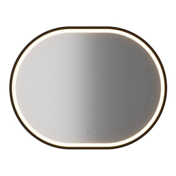 Newport 80x57x39 cm håndvask med LED-spejl i egetræslook [en.casa]