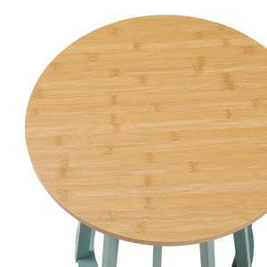 Lensuu sidebord 48xØ48 cm pastelgrøn/eg [en.casa]
