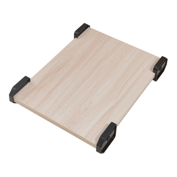 Skrivebord Tarielarg med L-formet pc-stativ 158x120x75 cm eg [en.casa]