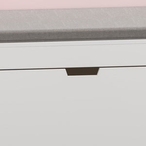 Børnebænk med hylde Vestnes 100x45x70 cm Cotton Candy/White [en.casa]