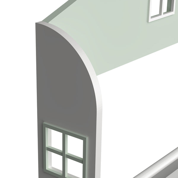 Børnehylde Vipsali 106x60x12 cm mintgrøn/hvid [en.casa]