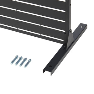 Indendørs skillevæg Trolu stål 200x100x50 cm sort [casa.pro]