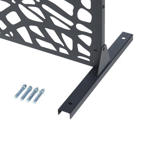 Indendørs skillevæg Poskind stål 200x100x50 cm sort [casa.pro]
