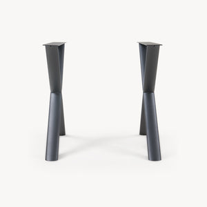 Klixjö bordstel sæt af 2 stål 72x70x10 cm sort [en.casa]