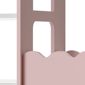 Børnegarderobe Vestnes 114x77x30 cm Cotton Candy/White [en.casa]