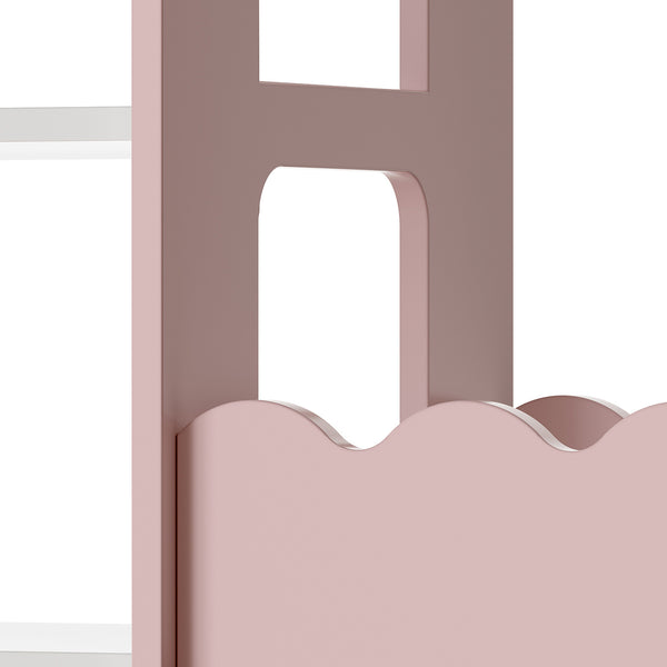 Børnegarderobe Vestnes 114x77x30 cm Cotton Candy/White [en.casa]