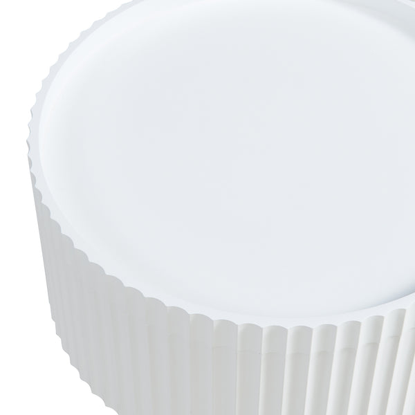 Bongard sidebord med opbevaringsplads Ø38x48 cm Hvid [en.casa]
