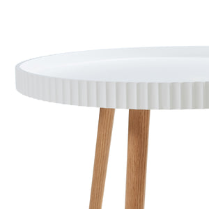 Sofabord Bongard Ø60x45 cm hvid [en.casa]