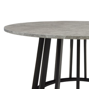Buzzard sofabord Ø90x45 cm sort/beton-look [en.casa]