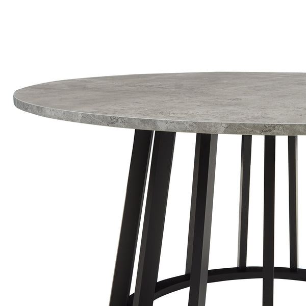 Buzzard sofabord Ø90x45 cm sort/beton-look [en.casa]