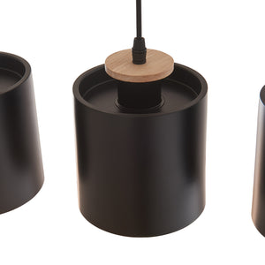 Pendellampe Posdand 130x90x14 cm træ/sort [lux.pro]