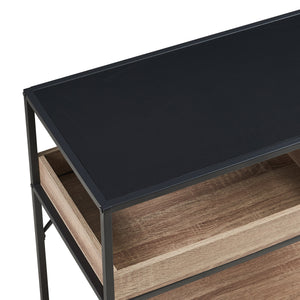 Konsolbord Belana 110x40x80 cm sort/eg-look [en.casa]