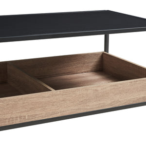 Sofabord Belana 100x48x39 cm sort/eg-look [en.casa]