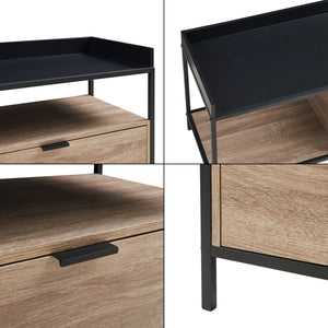 TV-bord Belana 120x40x54 cm sort/eg-look [en.casa]
