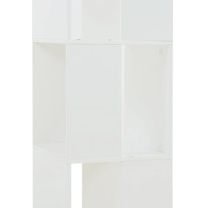 Drejelig bogreol Fjelmarirg 109x34x34 cm Hvid [en.casa]