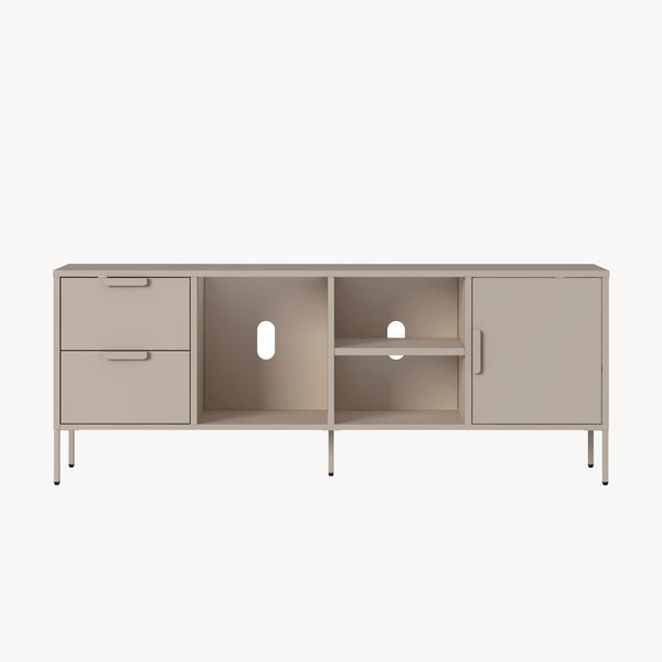 TV-skab Kliri Stål 150x35x58 cm Kamel farve [en.casa]
