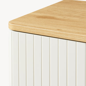 Ferrersp skænk med 2 låger 80x80x40 cm egetræslook/sandfarver [en.casa]