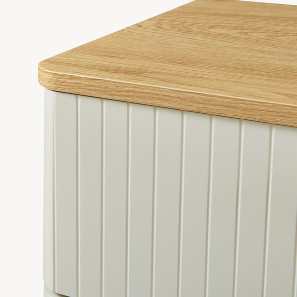 Kommode Ferrersp med 3 skuffer 70x60x40 cm egetræslook/sandfarver [en.casa]