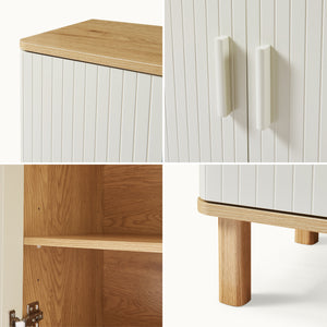 Vaskeskab Ferrersp 80x60x35 cm egetræslook/sandfarver [en.casa]