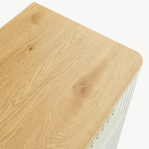 Badeværelsesskab Ferrersp 80x40x35 cm egetræslook/sandfarver [en.casa]