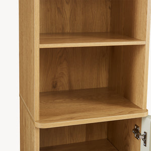 Højskab Ferrersp 160x42x35 cm egetræslook/sandfarver [en.casa]