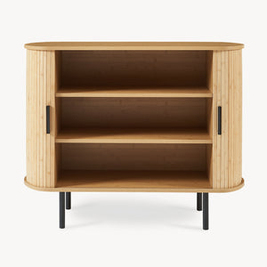 Skab Tvedestrand 100x40x80 cm Natur/Svart [en.casa]