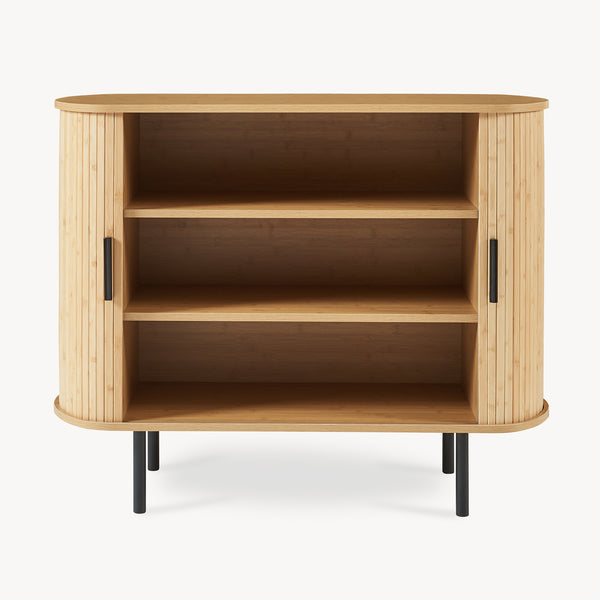 Skab Tvedestrand 100x40x80 cm Natur/Svart [en.casa]