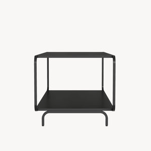 Sofabord Færder 115x50x45 cm stål sort [en.casa]