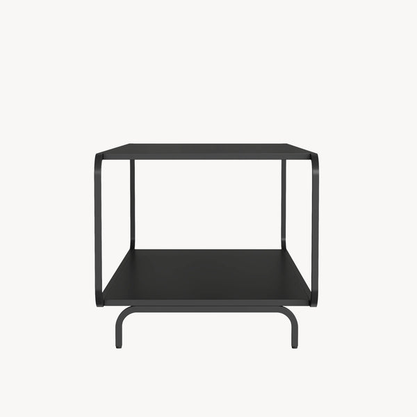 Sofabord Færder 115x50x45 cm stål sort [en.casa]