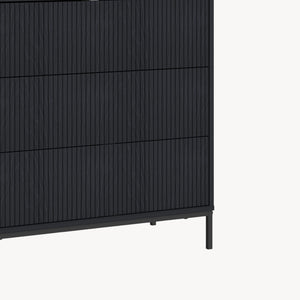 Kommode Nykapin 80x80x40 cm Sort [en.casa]