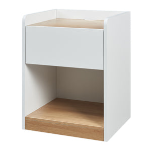 Sengebord Kuorshare 55x42x37 cm hvid/eg-look [en.casa]