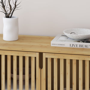 Sirgerg sideskab 77x72x33 cm naturlig bambus [en.casa]