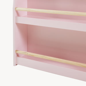 Børnebøgerreol Virer 78x60x18 cm Rosa [en.casa]
