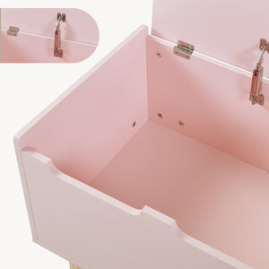 Legetøjskasse Virer 60x40x45 cm Rosa [en.casa]