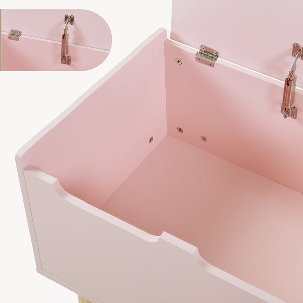 Legetøjskasse Virer 60x40x45 cm Rosa [en.casa]