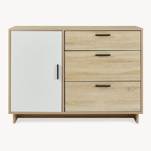 Skænk Kenta 100x35x72 cm Sonoma-eg-look/hvid [en.casa]