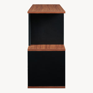 Sidebord Trond 80x29x60 cm Sort/Valnøddetrælook [en.casa]