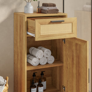 Badeværelsesskab Marhasa 92x40x30 cm Eg-look/Sort [en.casa]