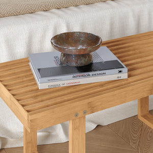 Bænk Aarela 91x41x38 cm Bambus [en.casa]