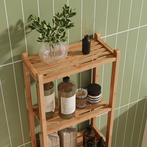 Badreol Anun 128x30x30 cm Bambus Natur [en.casa]