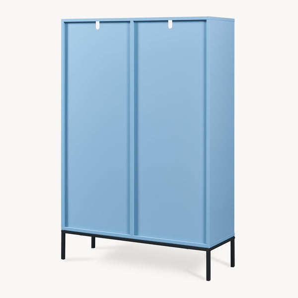 Bogreol Colwyn 120x80x30 cm Blå [en.casa]