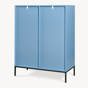 Bogreol med 2 skuffer Colwyn 105x80x40 cm Blå [en.casa]