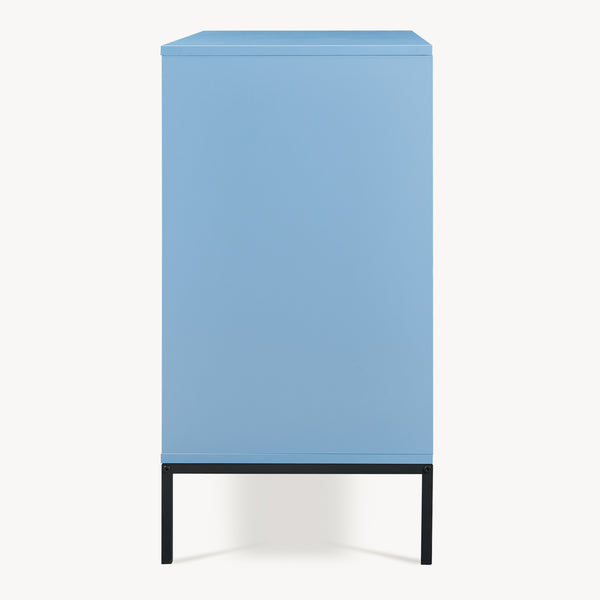 Kommode Colwyn 78x80x40 cm Blå [en.casa]
