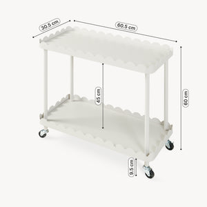 Serveringsvogn Bolmanralu 60x61x31 cm Grå [en.casa]