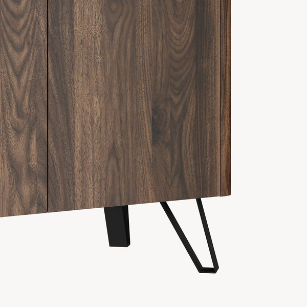 Tv-skab Trorlon 160x40x55 cm valnøddeoptik/travertin [en.casa]
