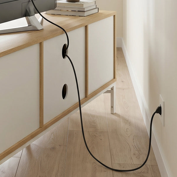 TV-skab Kerrköndam 120x40x46 cm Eg-look/Hvid [en.casa]