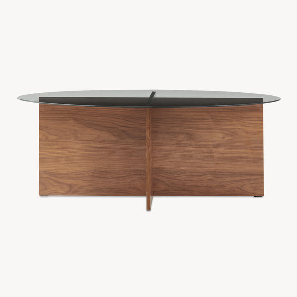 Sofabord Viroya 100x60x36 cm Valnødlook/Grå [en.casa]