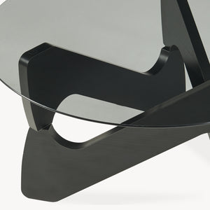 Sofabord Reypio Ø70x35 cm Sort/Grå [en.casa]