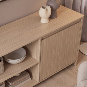 TV-skab Takranmaa 150x40x50 cm egetræslook [en.casa]